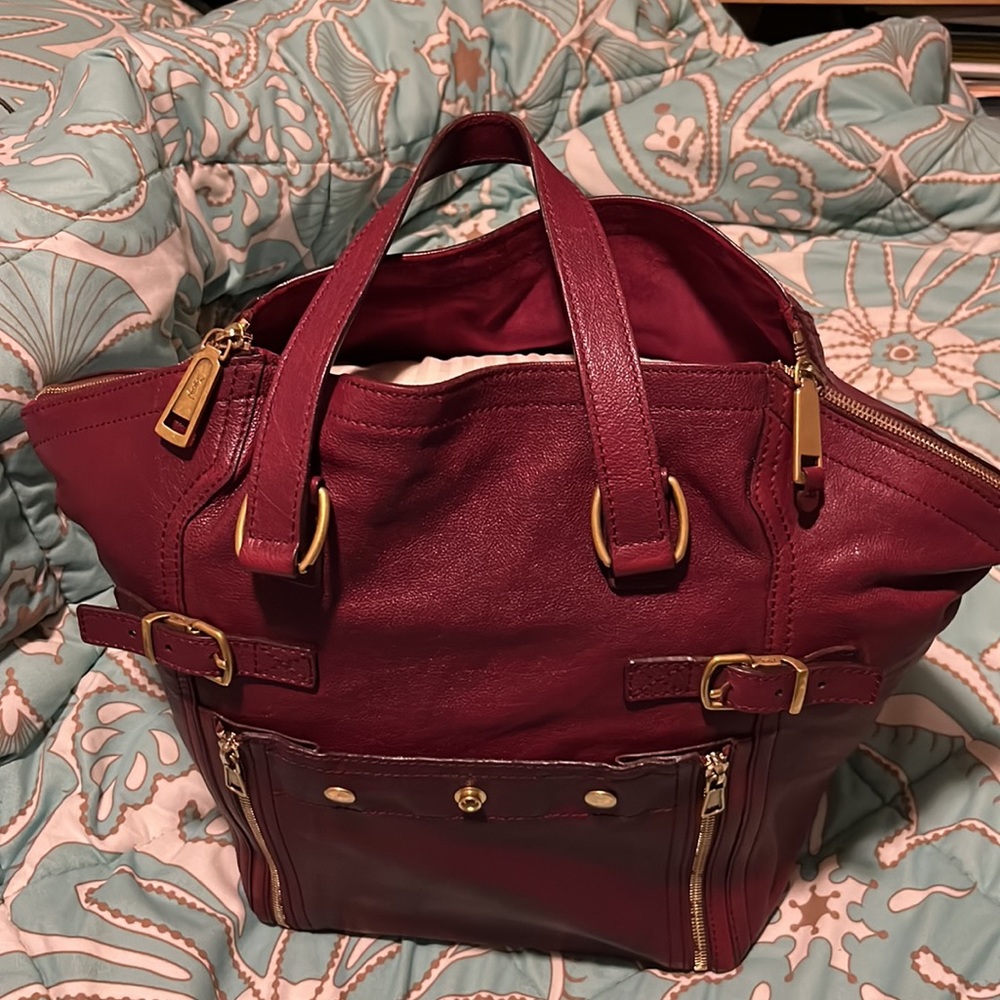 YSL Large tote in burgundy color, CODE 175884-002058 Made in Italy 🇮🇹